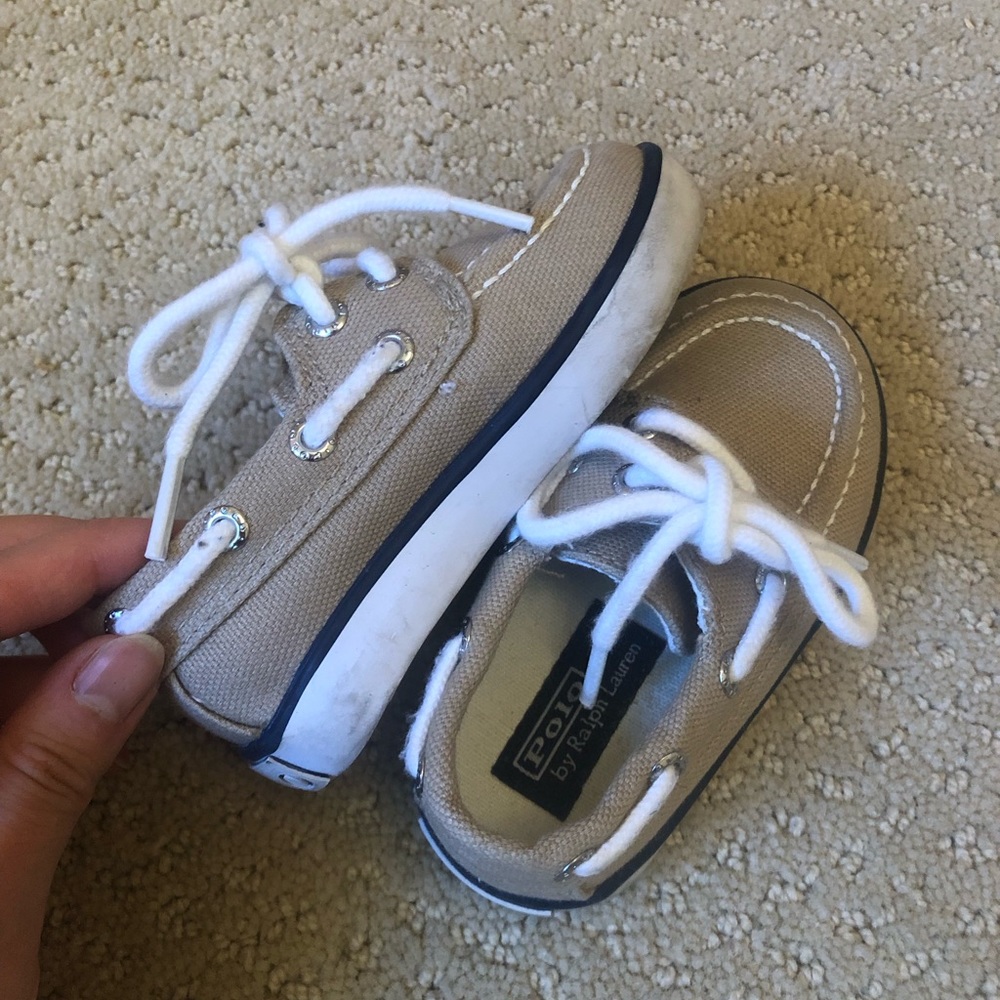 Polo by Ralph Lauren baby boat shoes girls and boys size 4 toddler